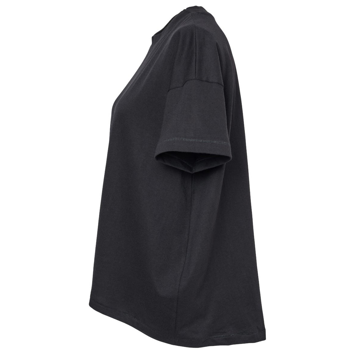 Black T-Shirts - LAT - Stylish Hi-Lo Tee