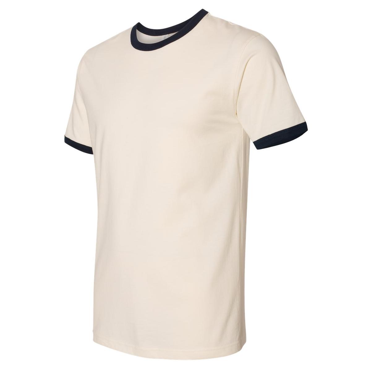 Black/Natural T-Shirts - Next Level - Fine Jersey Ringer