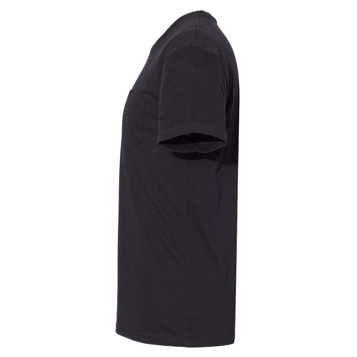 Black T-Shirts - Next Level - Cotton Pocket Crew