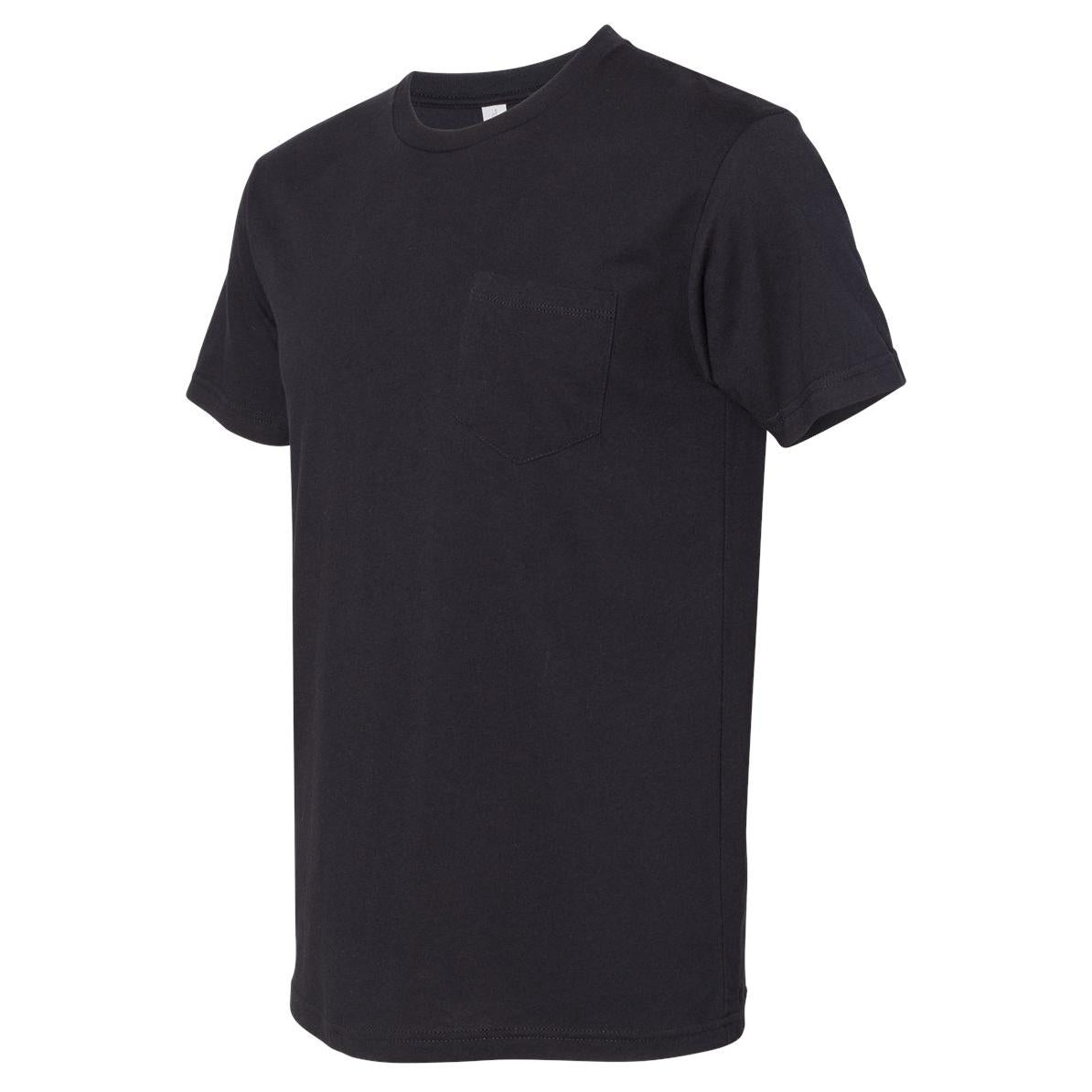 Black T-Shirts - Next Level - Cotton Pocket Crew