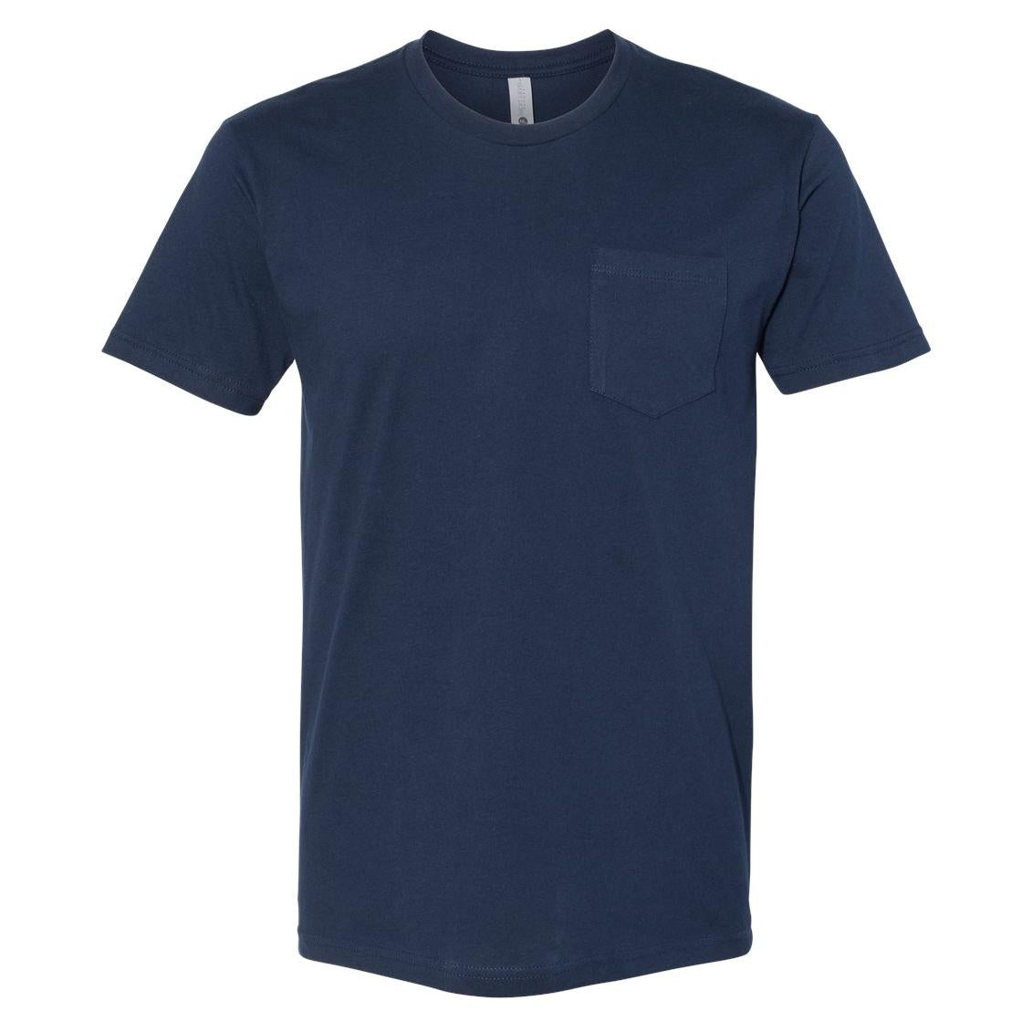 Black T-Shirts - Next Level - Cotton Pocket Crew