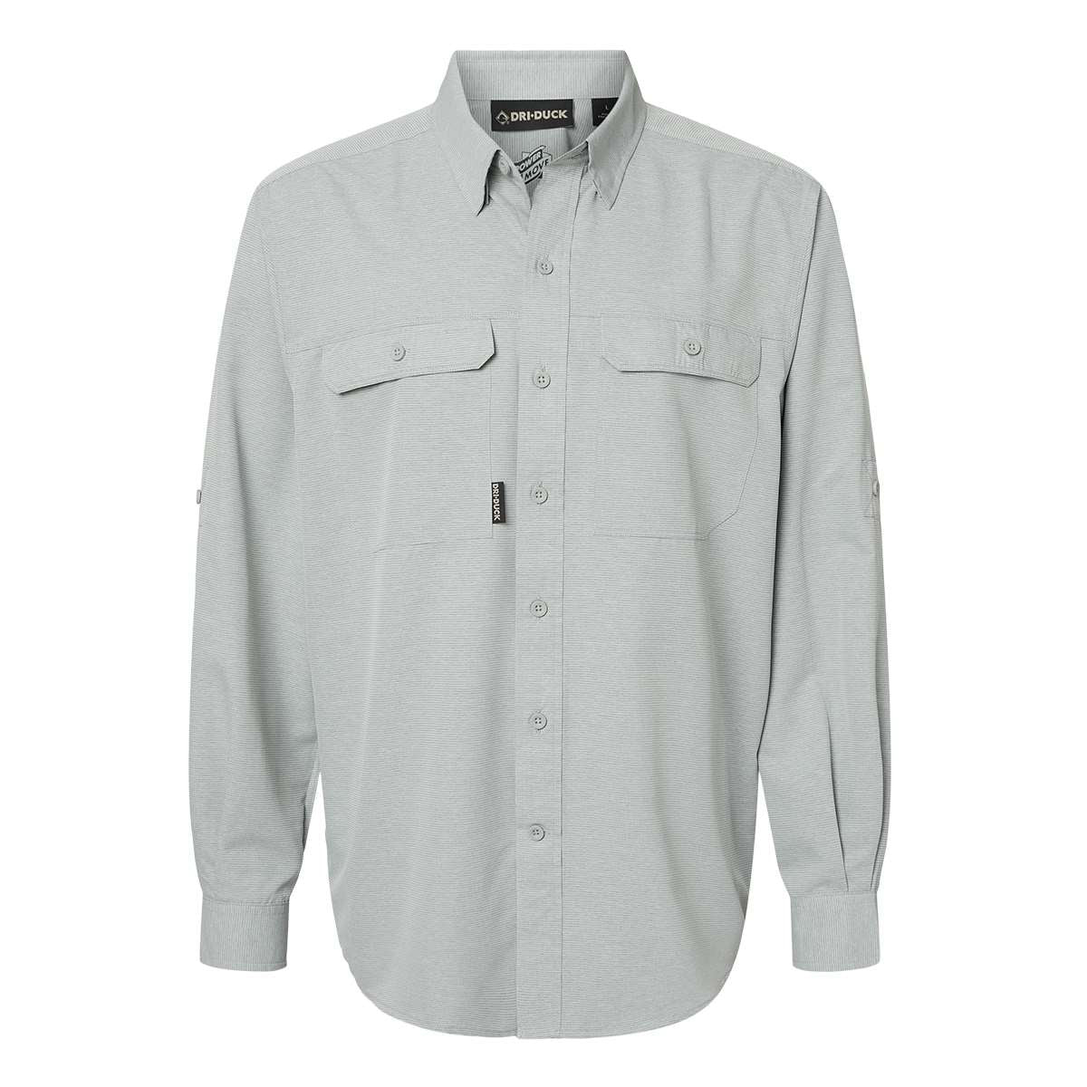 Grey Button Up Shirts - DRI DUCK - Water Resistant