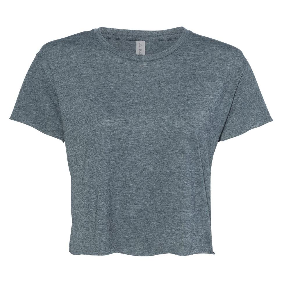 Black Cropped T-Shirt - Next Level - Soft Blend Fabric