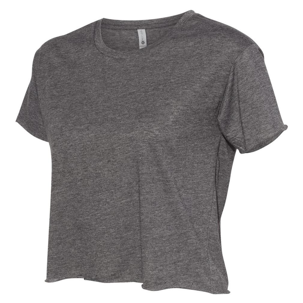 Black Cropped T-Shirt - Next Level - Soft Blend Fabric