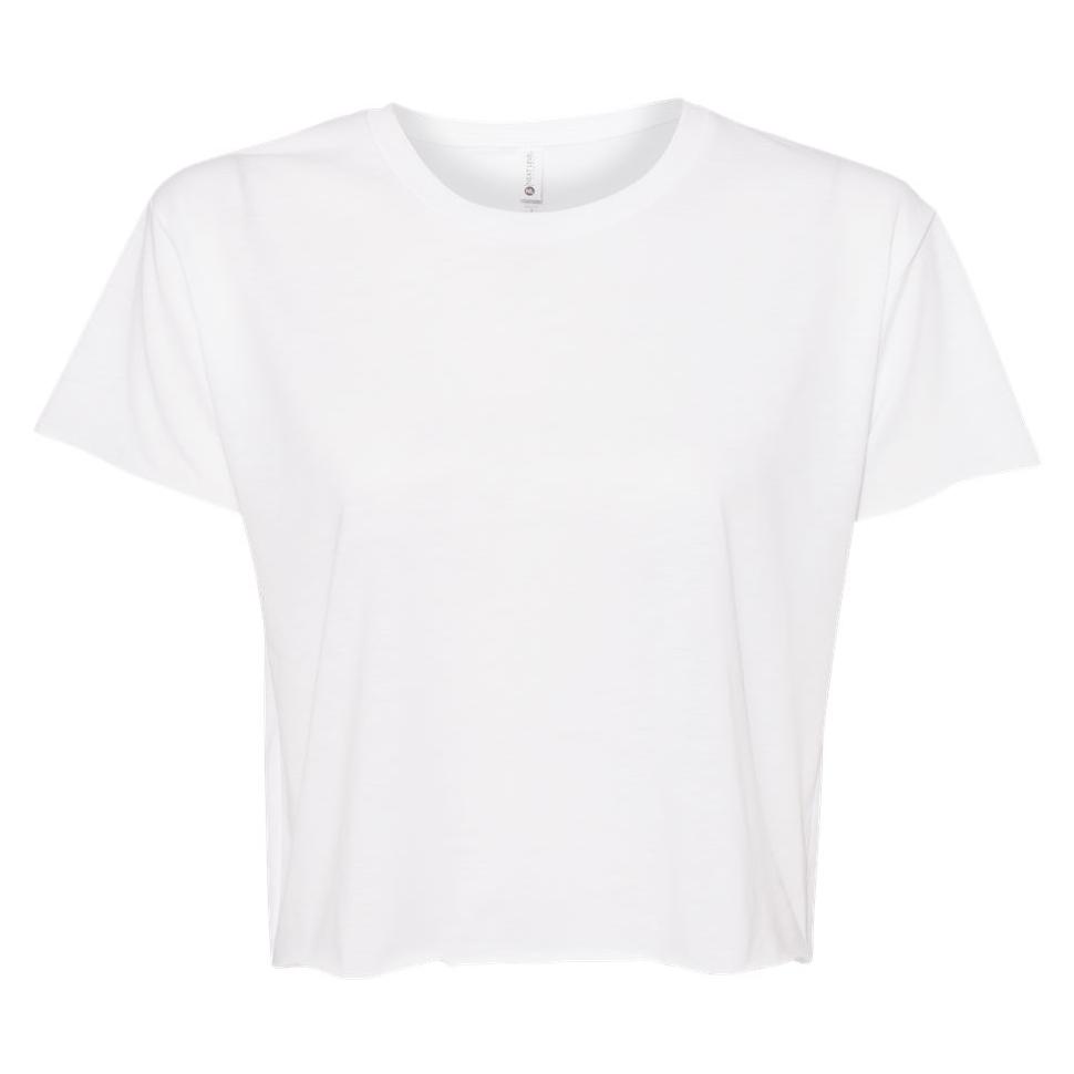 Black Cropped T-Shirt - Next Level - Soft Blend Fabric