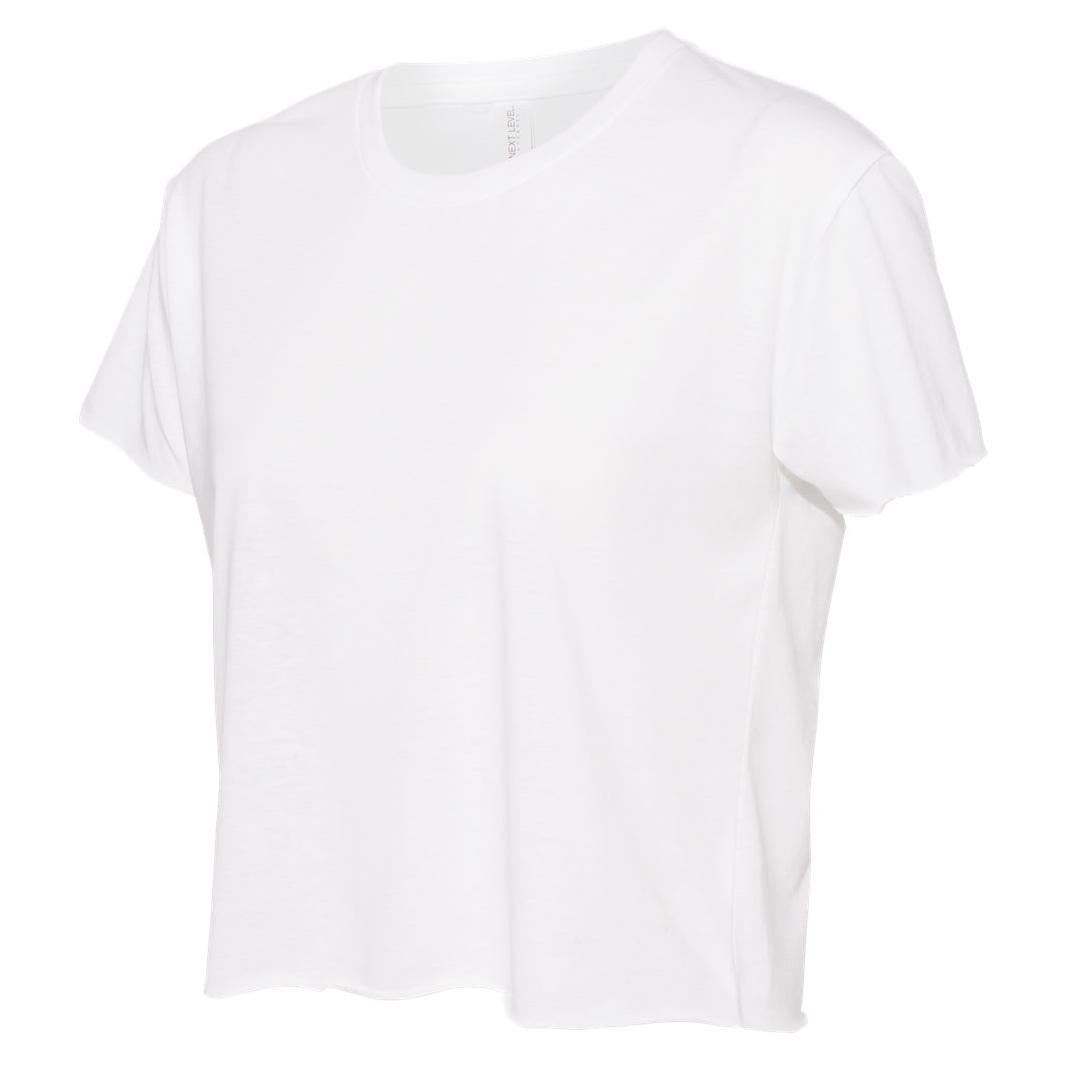 Black Cropped T-Shirt - Next Level - Soft Blend Fabric