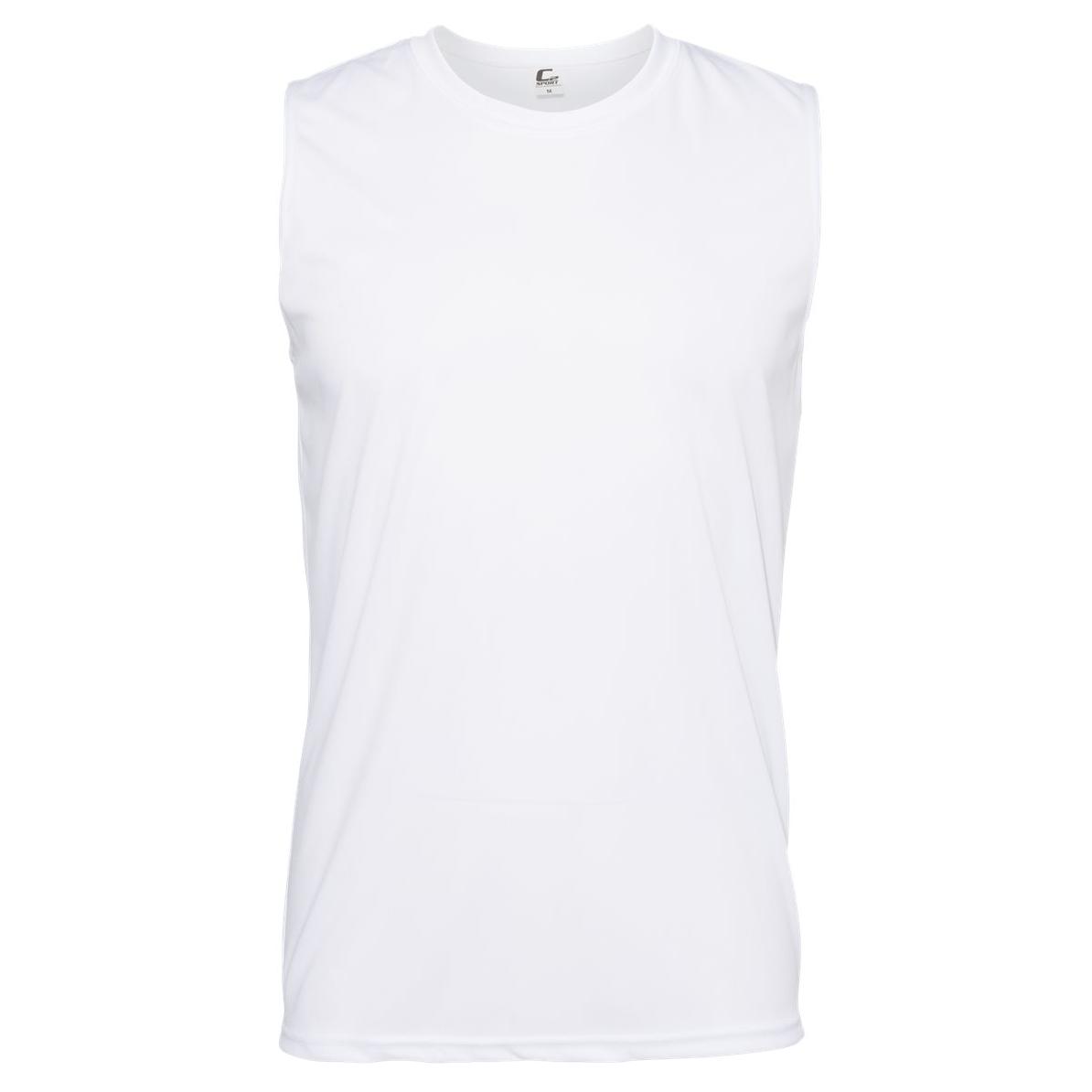 Black Sleeveless T-Shirts - C2 Sport - Moisture Wicking