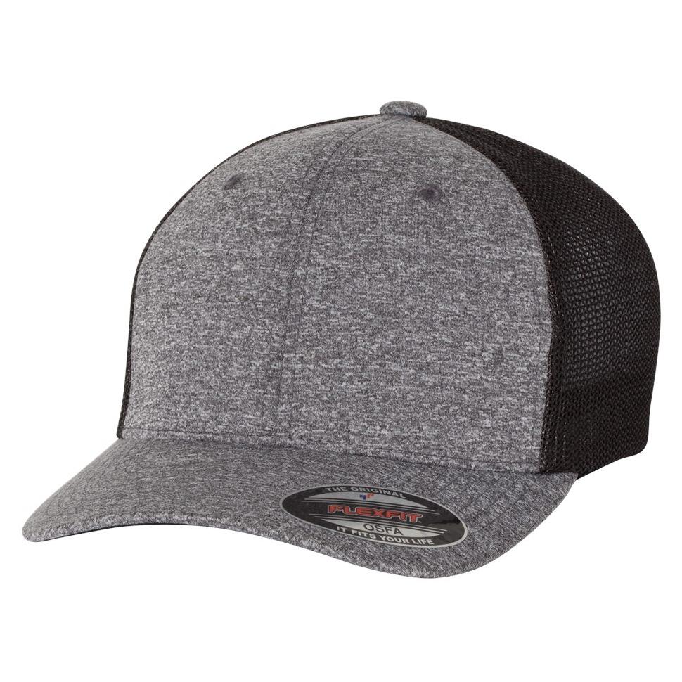 Dark Heather Grey Ball Cap - FlexFit - Comfortable Fit