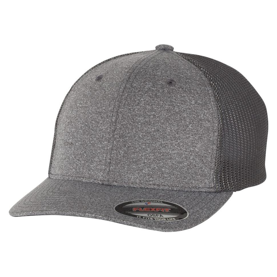 Dark Heather Grey Ball Cap - FlexFit - Comfortable Fit