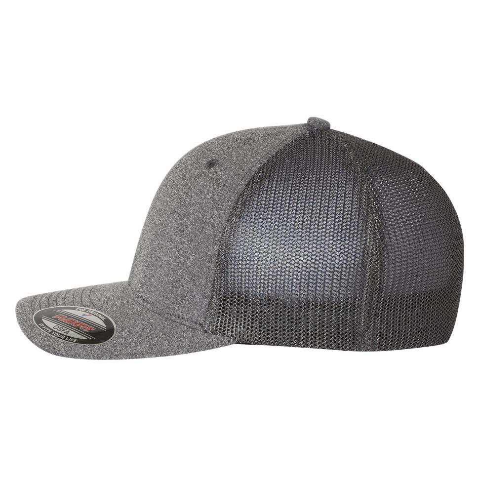 Dark Heather Grey Ball Cap - FlexFit - Comfortable Fit