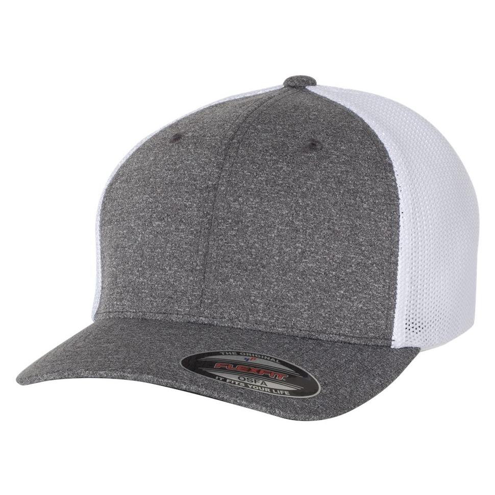Dark Heather Grey Ball Cap - FlexFit - Comfortable Fit