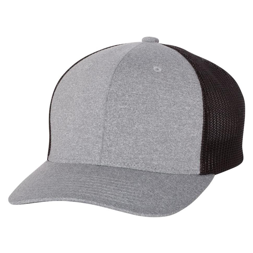 Dark Heather Grey Ball Cap - FlexFit - Comfortable Fit
