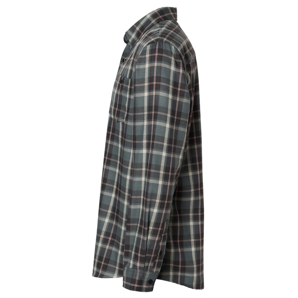 Black/Army Button Up Shirts - Burnside - Flannel Blend