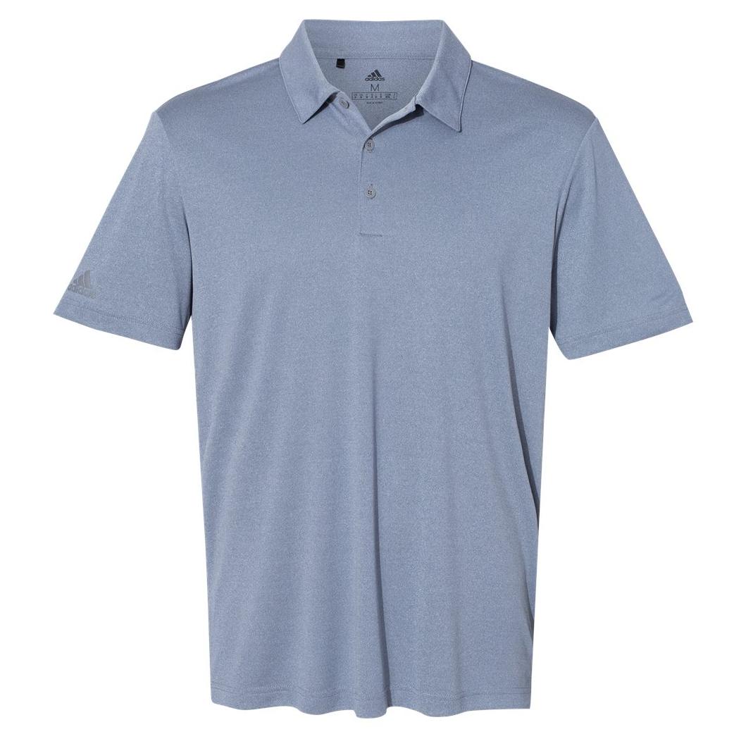 Power Red Heather Polo - Adidas - Lightweight Design
