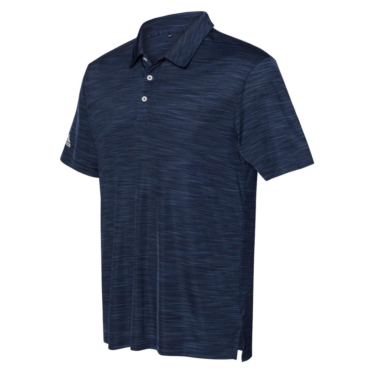 Black Melange Polo Shirt - Adidas - Stylish Eco-Friendly
