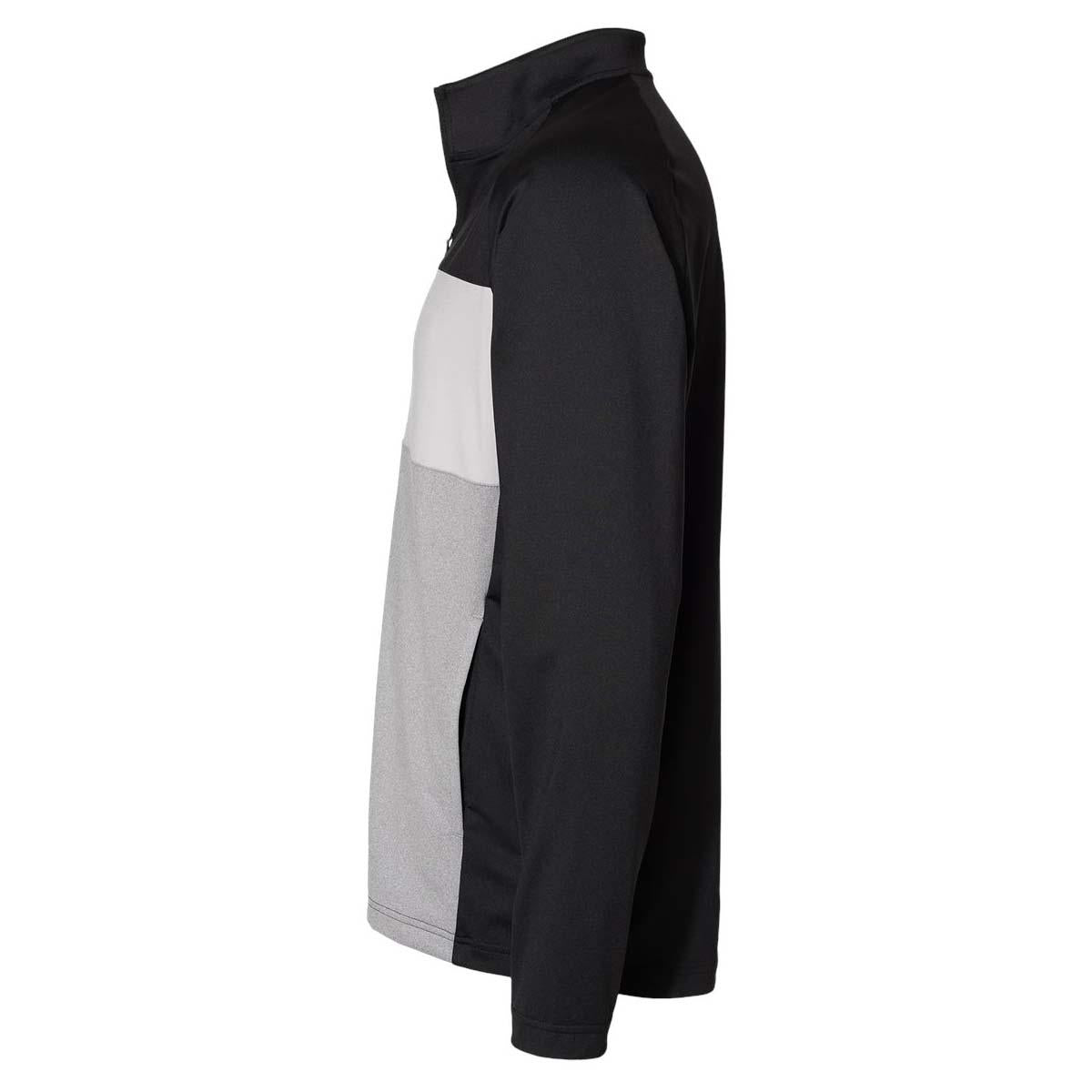Black/Grey Three Heather Sweatshirt - Adidas - Stylish Zip