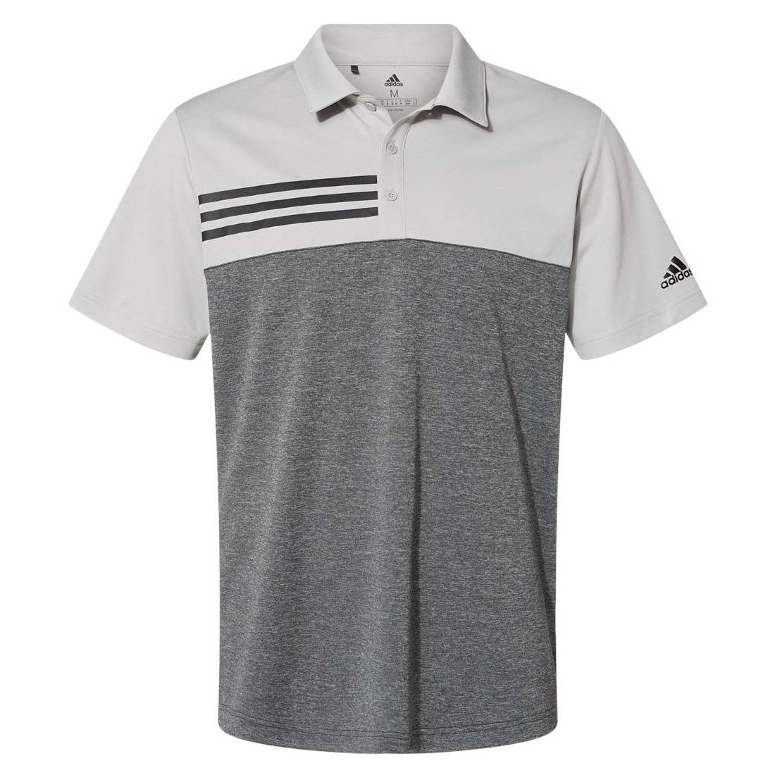 Grey Heather Polo Shirt - Adidas - Modern Fit