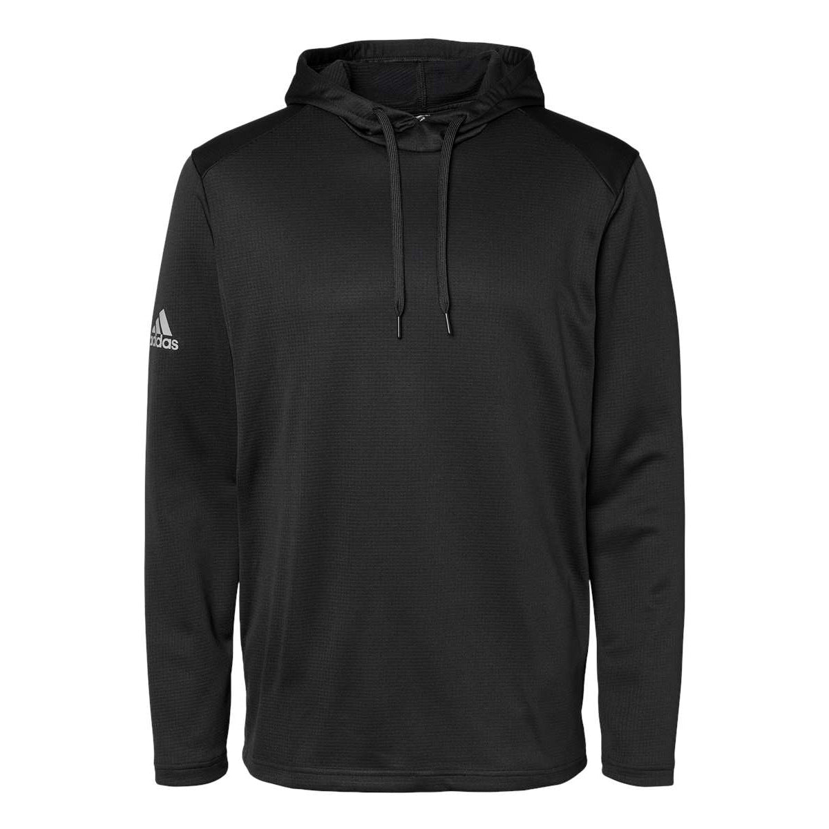 Black Sweatshirts - Adidas - Textured Hoodie Design