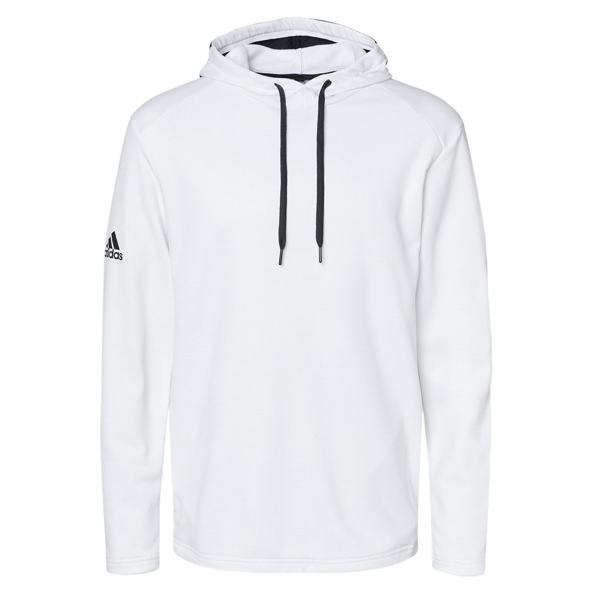 Black Sweatshirts - Adidas - Textured Hoodie Design