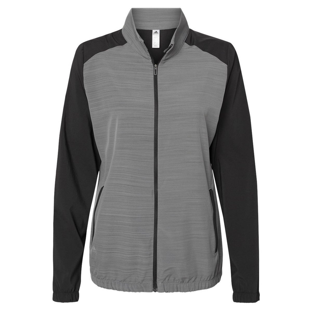 Black Windbreaker - Adidas - Stylish Full-Zip Design
