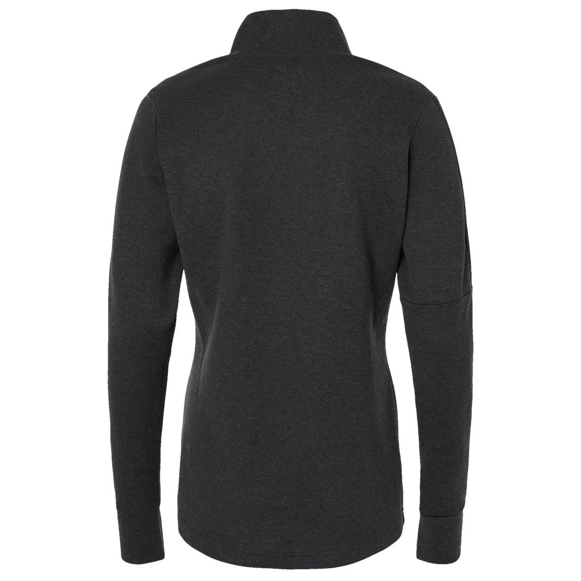Black Melange Sweatshirt - Adidas - Stylish Quarter-Zip