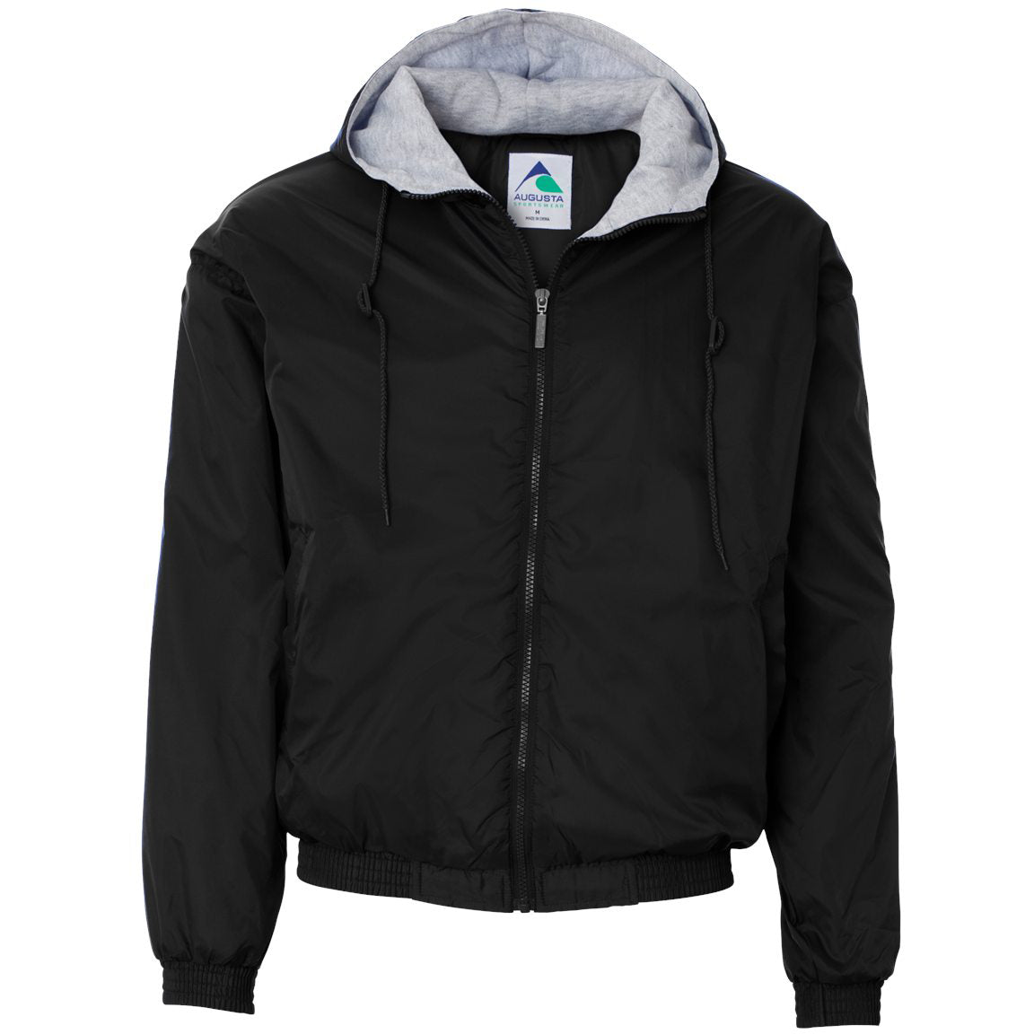Black Hooded Jacket - Augusta Sportswear - Fleece Lined