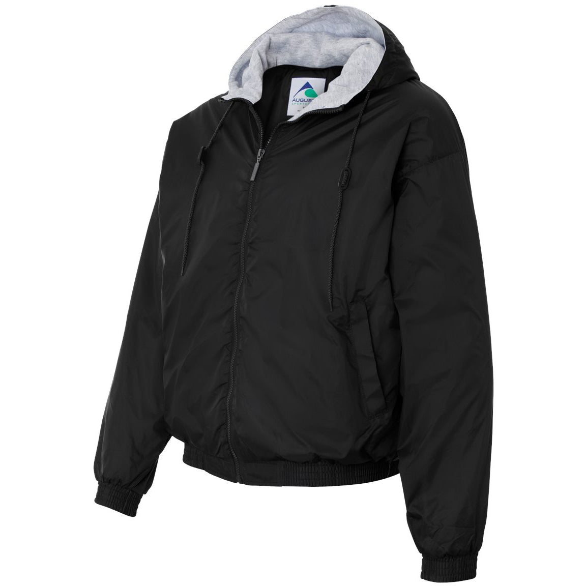 Black Hooded Jacket - Augusta Sportswear - Fleece Lined