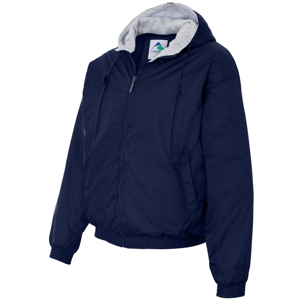 Black Hooded Jacket - Augusta Sportswear - Fleece Lined