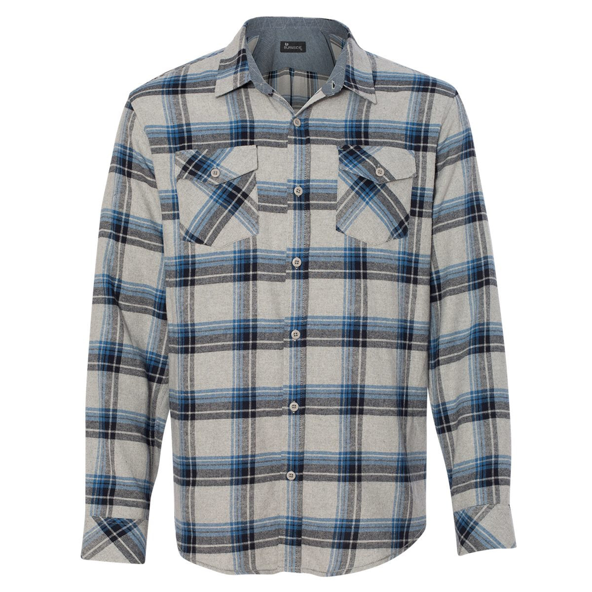 Black/Grey Flannel Shirt - Burnside - Stylish Design