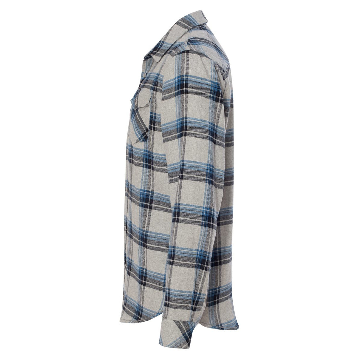 Black/Grey Flannel Shirt - Burnside - Stylish Design