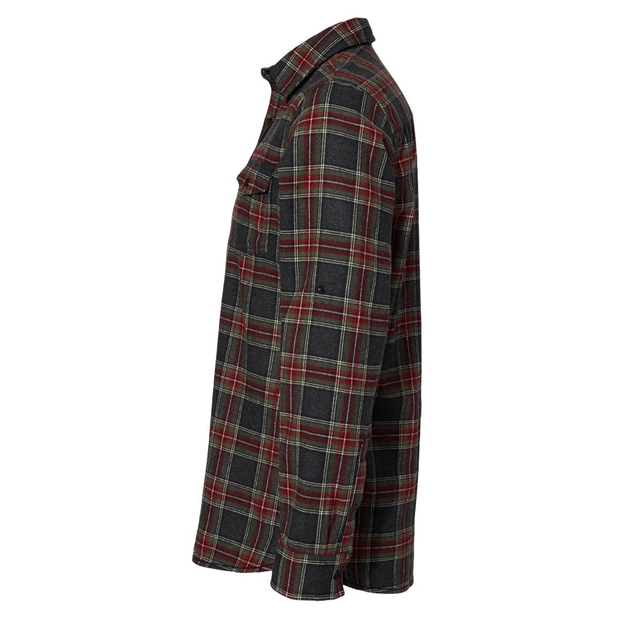 Black/Grey Flannel Shirt - Burnside - Stylish Design