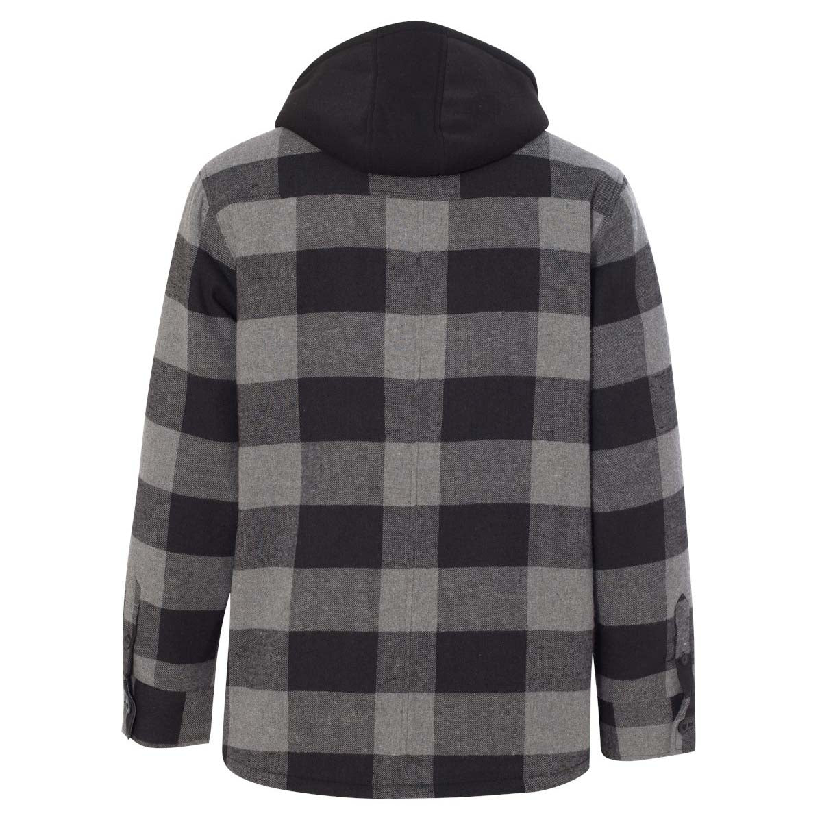 Black/Grey Jackets - Burnside - Quilted Flannel Hooded
