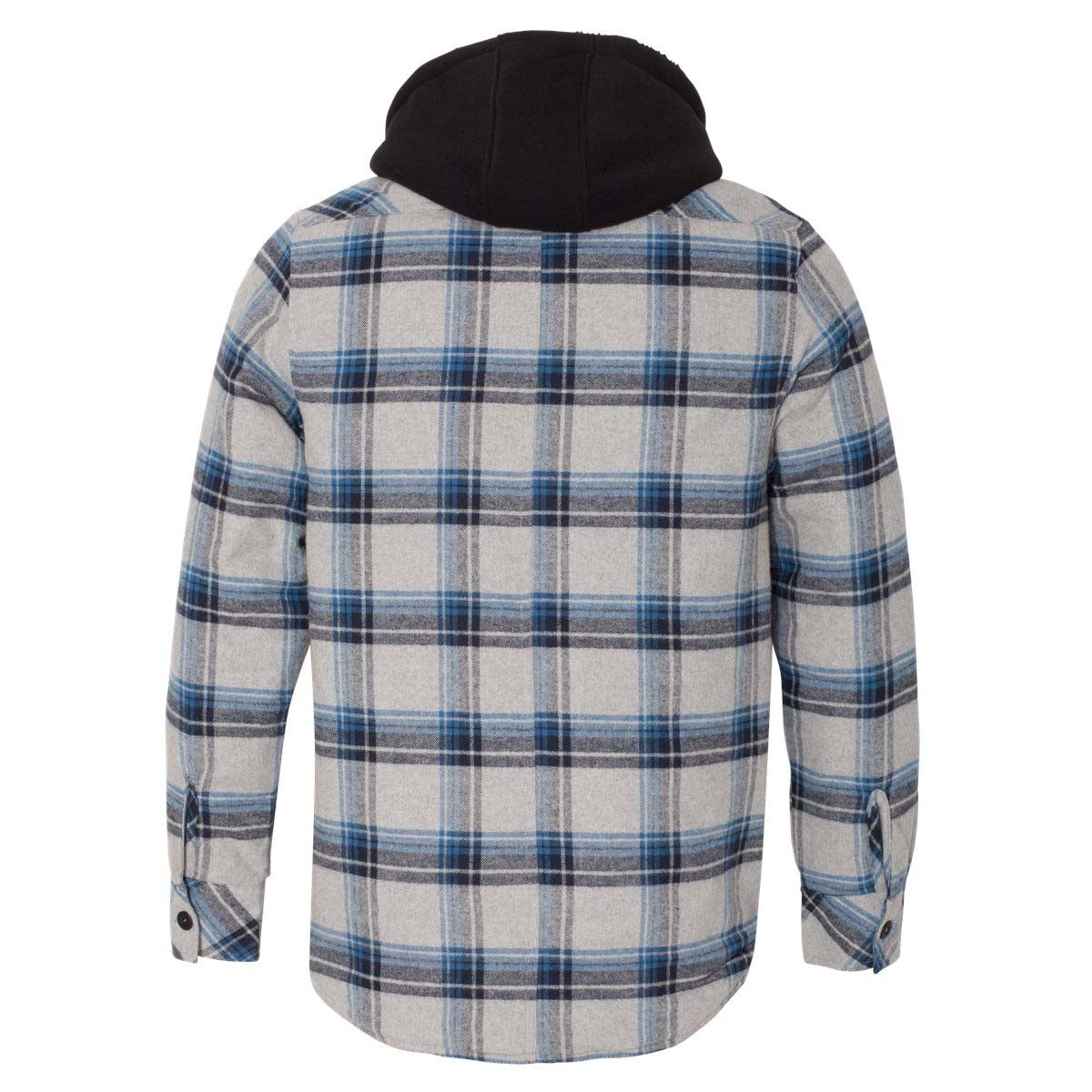 Black/Grey Jackets - Burnside - Quilted Flannel Hooded