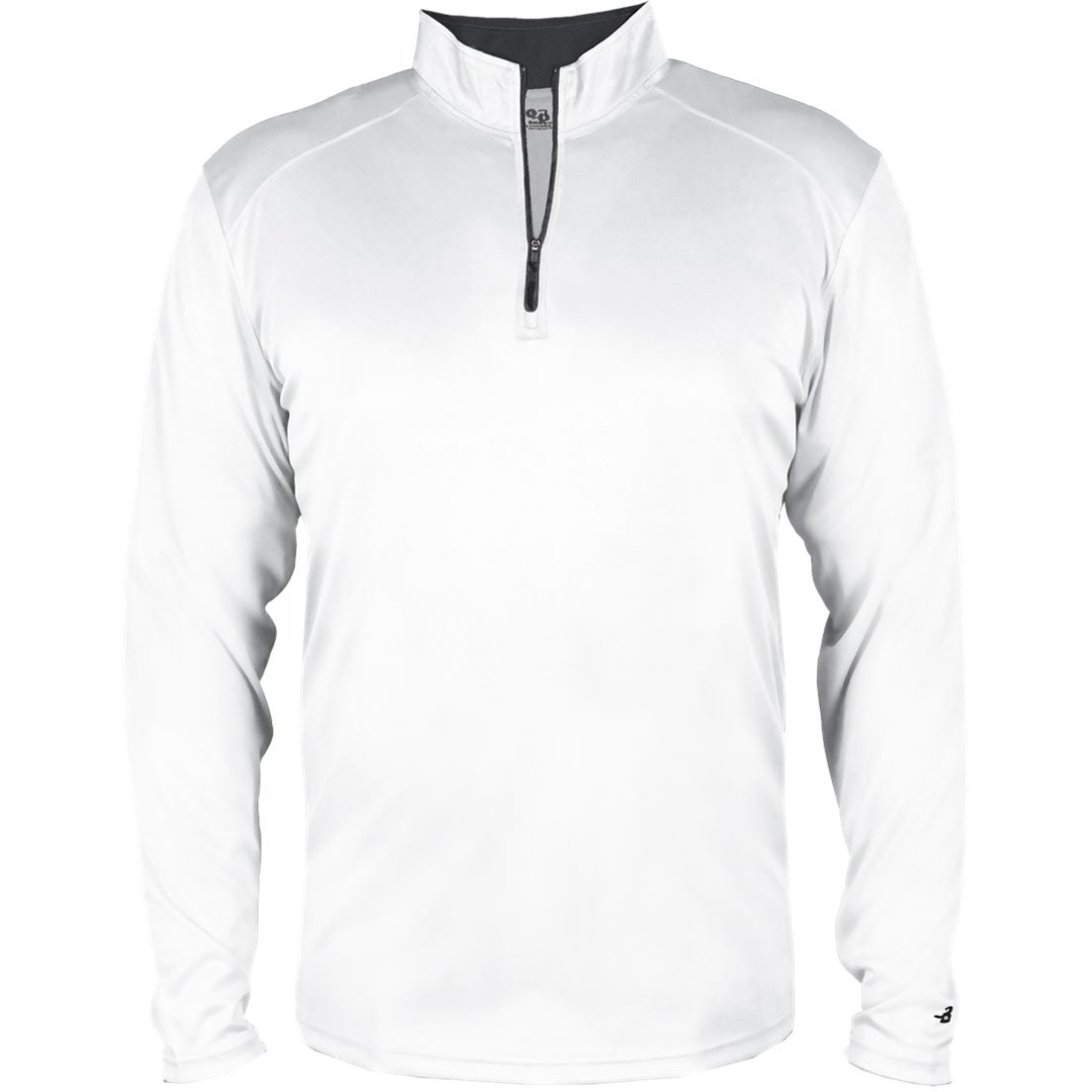 White/Graphite Sweatshirt - Badger Sport - Moisture-Wicking
