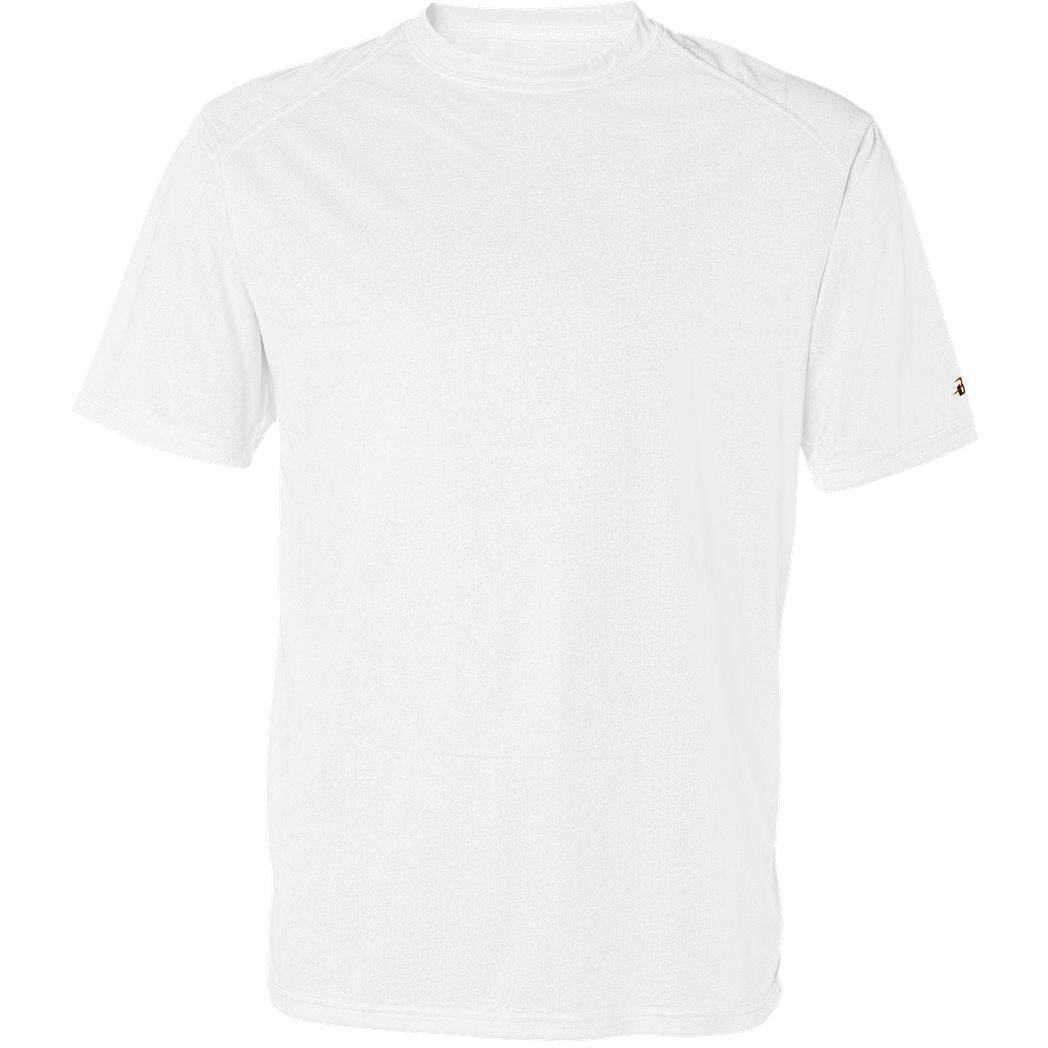 White T-Shirts - Badger Sport - Performance Fabric