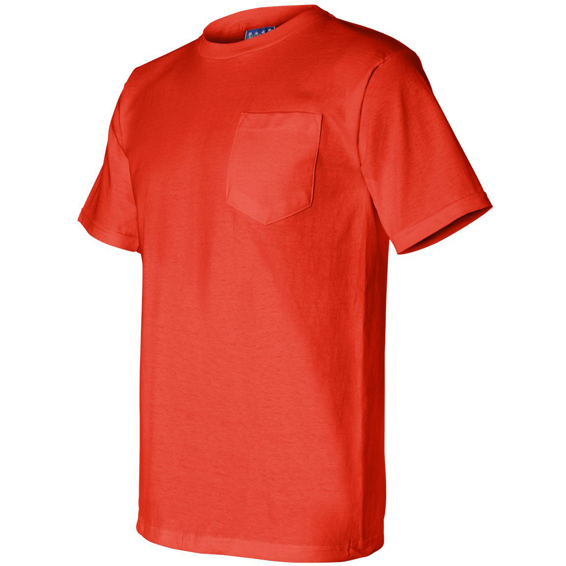Black Pocket T-Shirt - Bayside - Cotton Fabric