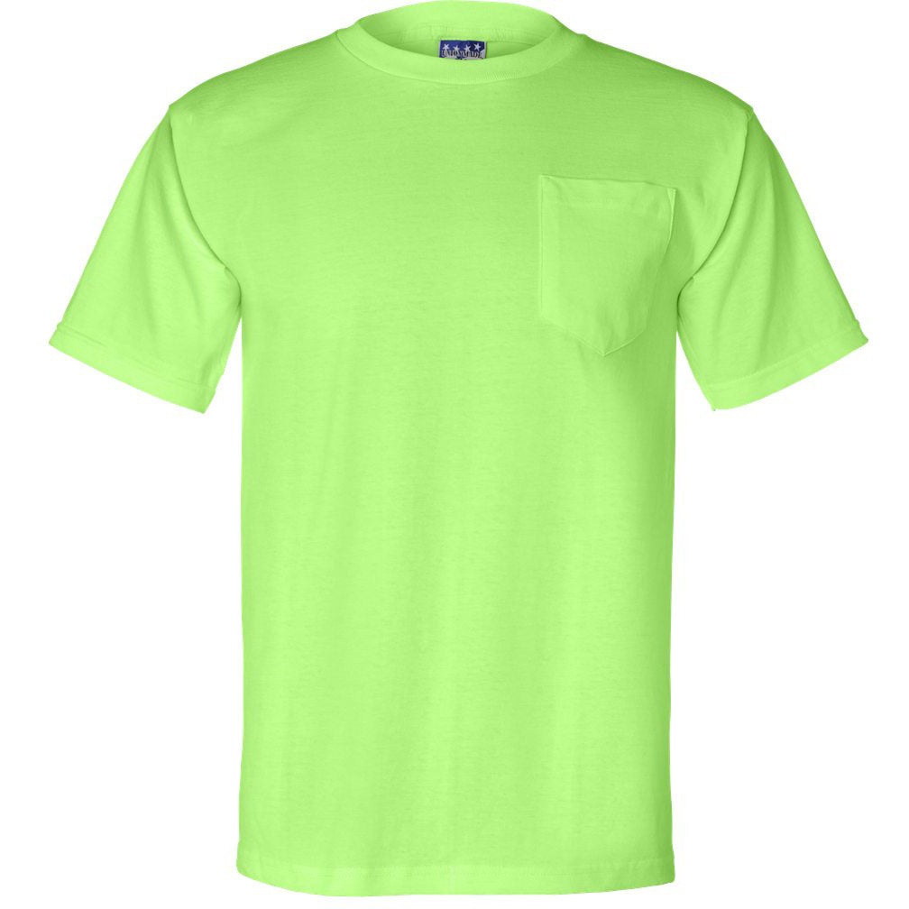 Black Pocket T-Shirt - Bayside - Cotton Fabric