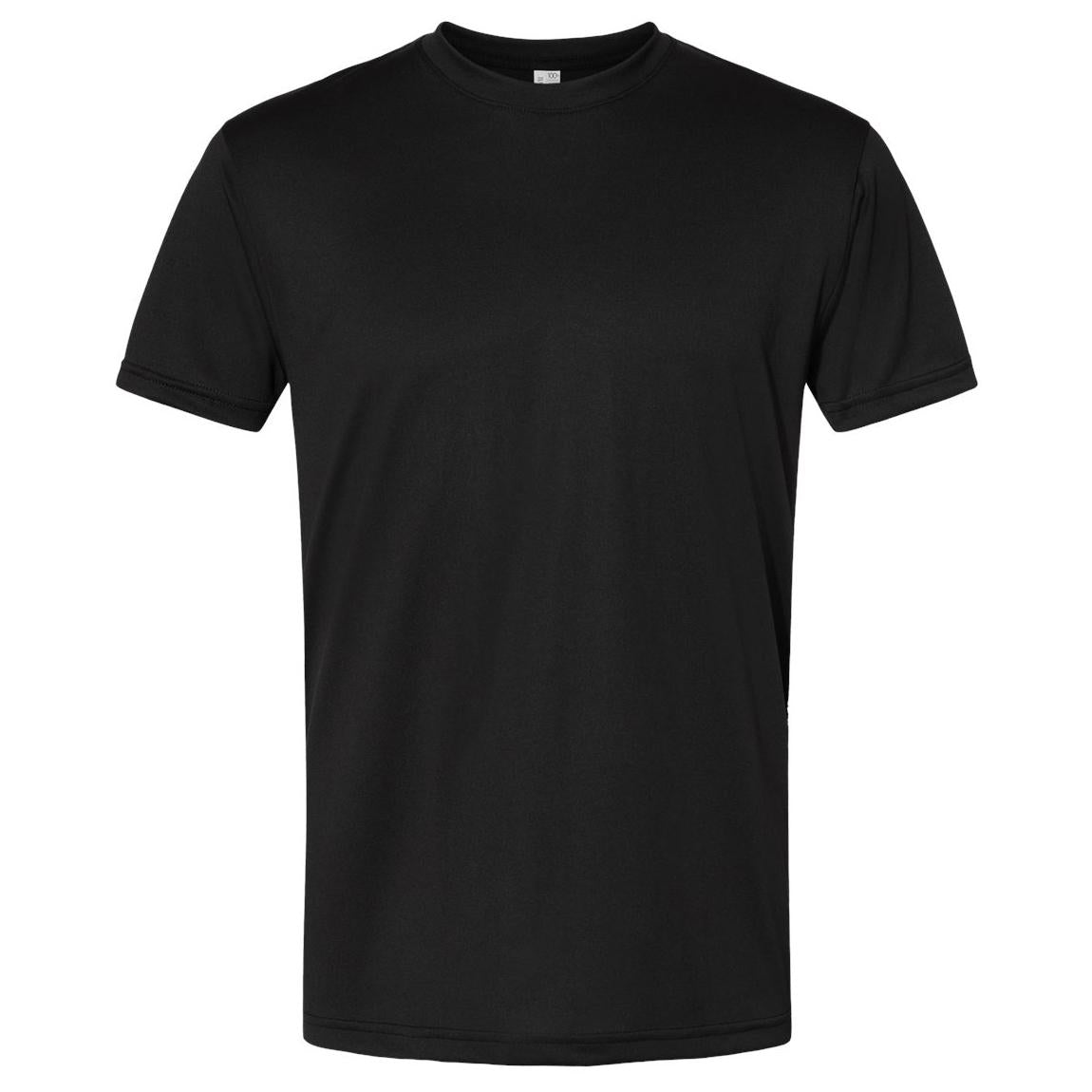 Black Performance T-Shirts - Bayside - Poly Fabric