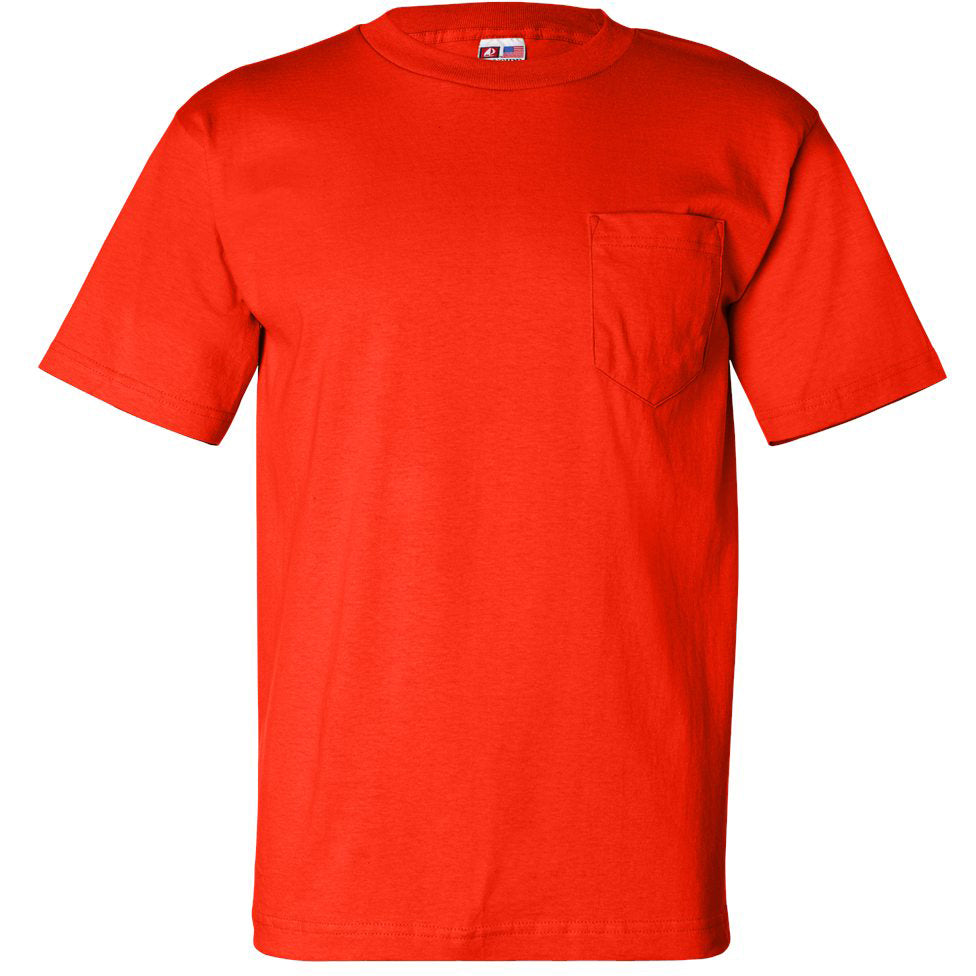 Black Pocket T-Shirt - Bayside - Comfortable Cotton