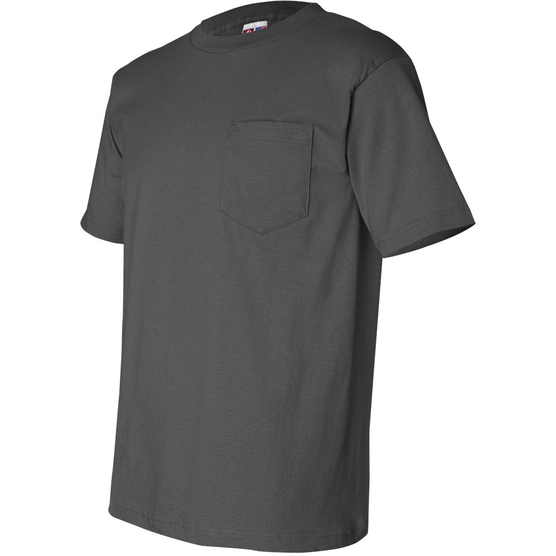 Black Pocket T-Shirt - Bayside - Comfortable Cotton