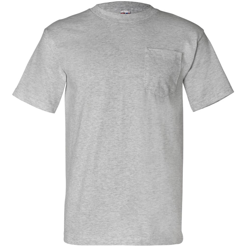 Black Pocket T-Shirt - Bayside - Comfortable Cotton
