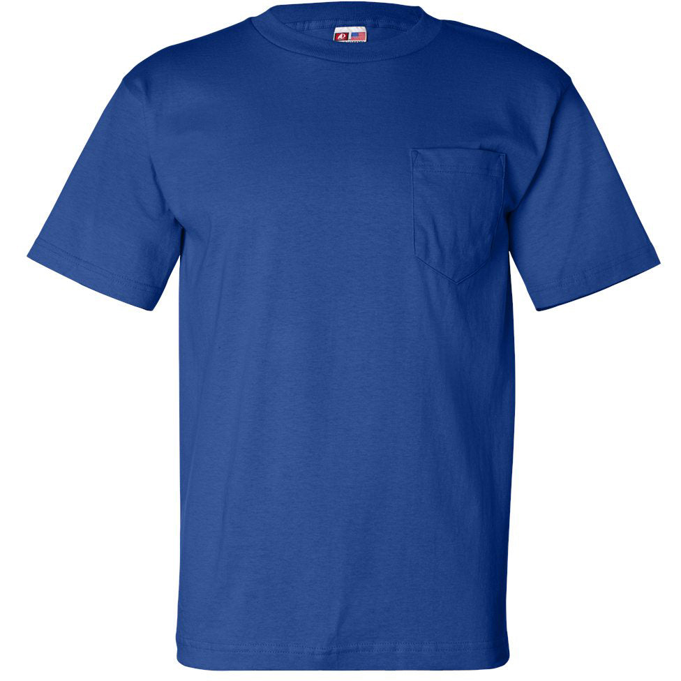 Black Pocket T-Shirt - Bayside - Comfortable Cotton