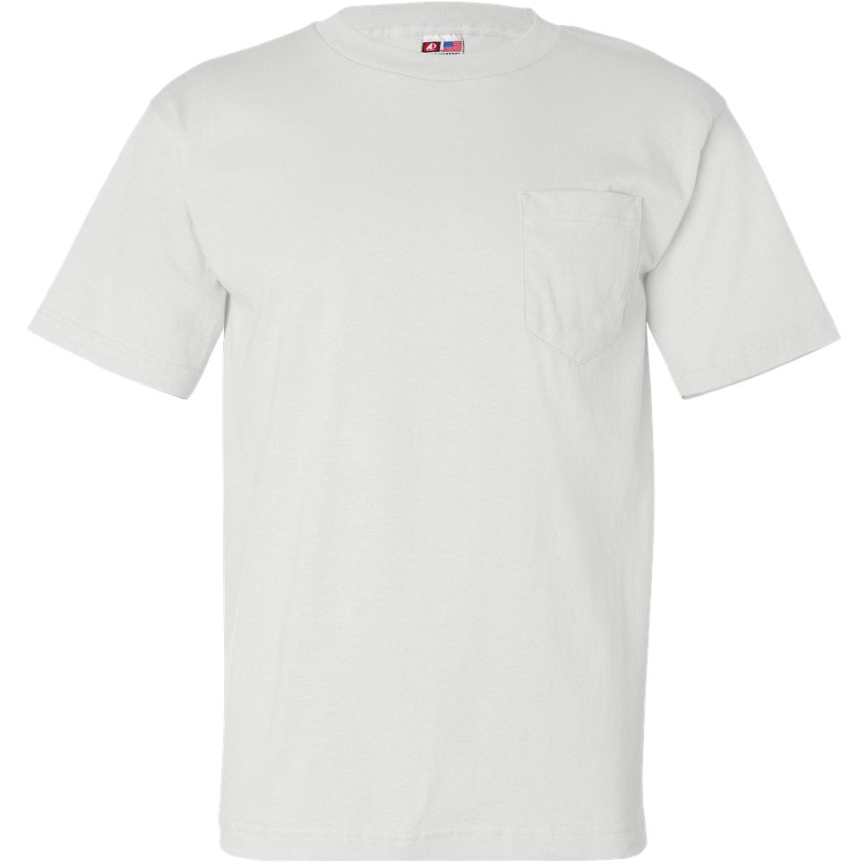 Black Pocket T-Shirt - Bayside - Comfortable Cotton