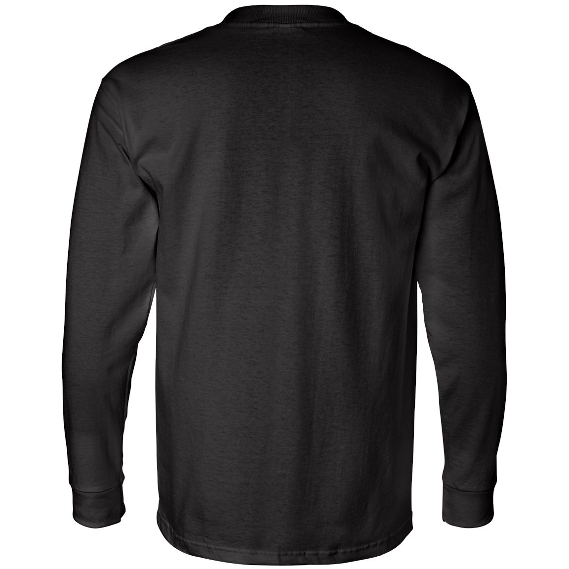 Black Long Sleeve T-Shirt - Bayside - Pocket Design