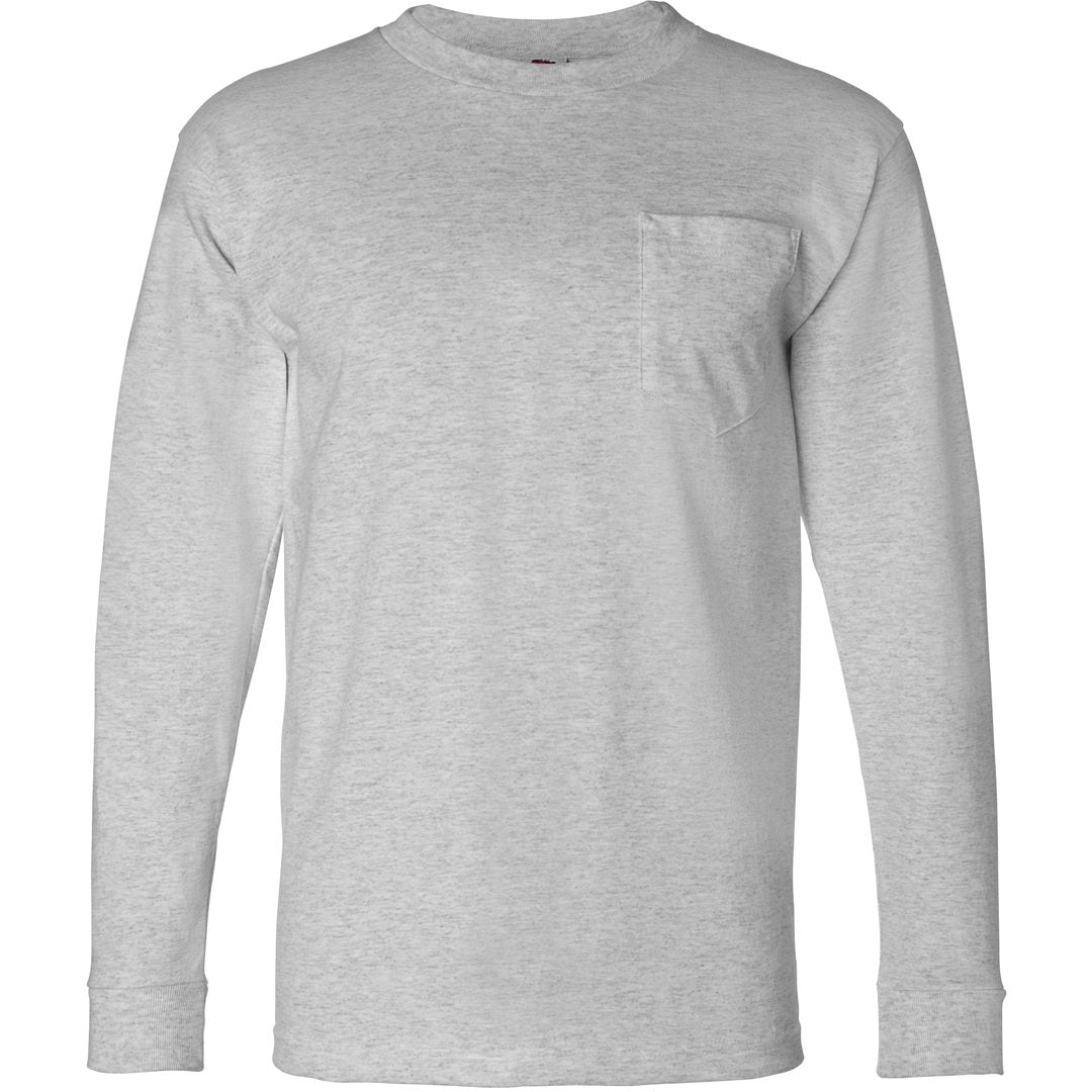 Black Long Sleeve T-Shirt - Bayside - Pocket Design