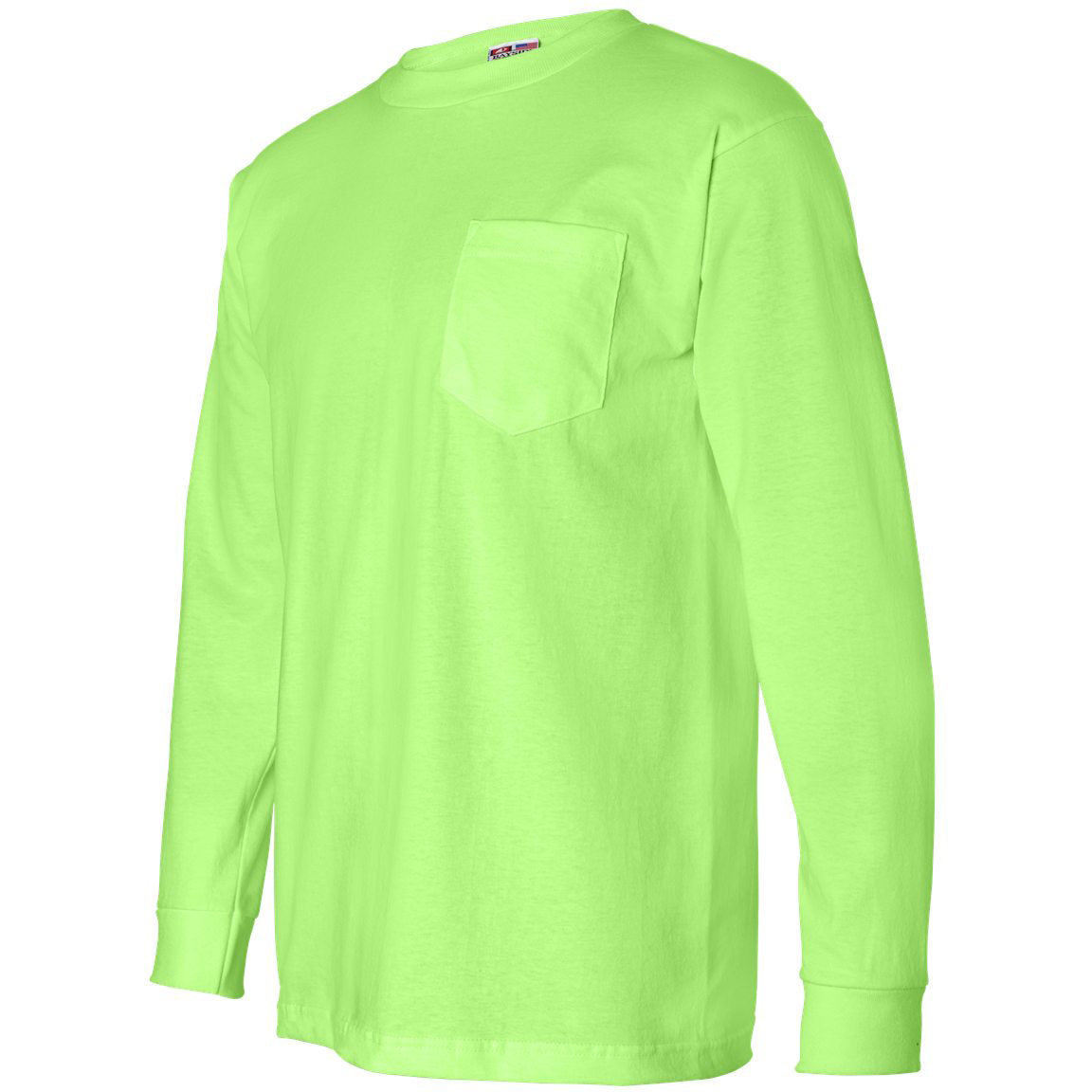 Black Long Sleeve T-Shirt - Bayside - Pocket Design