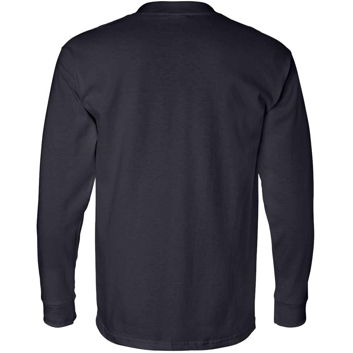 Black Long Sleeve T-Shirt - Bayside - Pocket Design