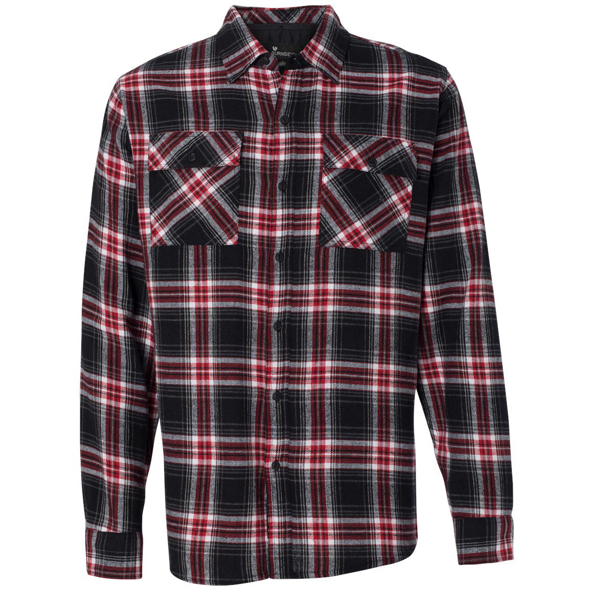 Black/Grey Flannel Shirt - Burnside - Stylish Design