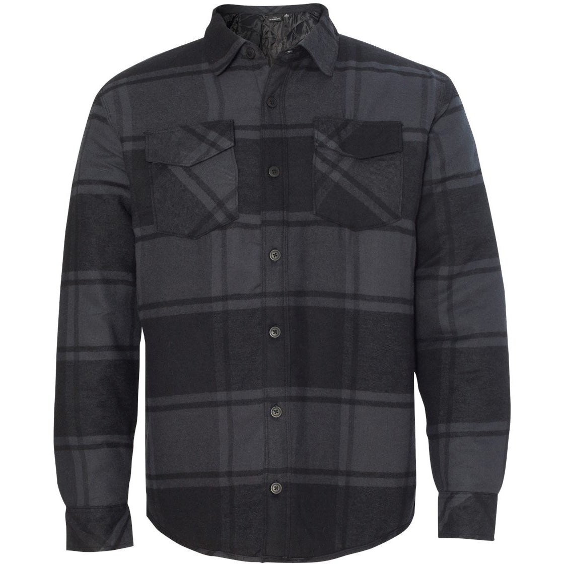 Black Plaid Jacket - Burnside - Quilted Flannel