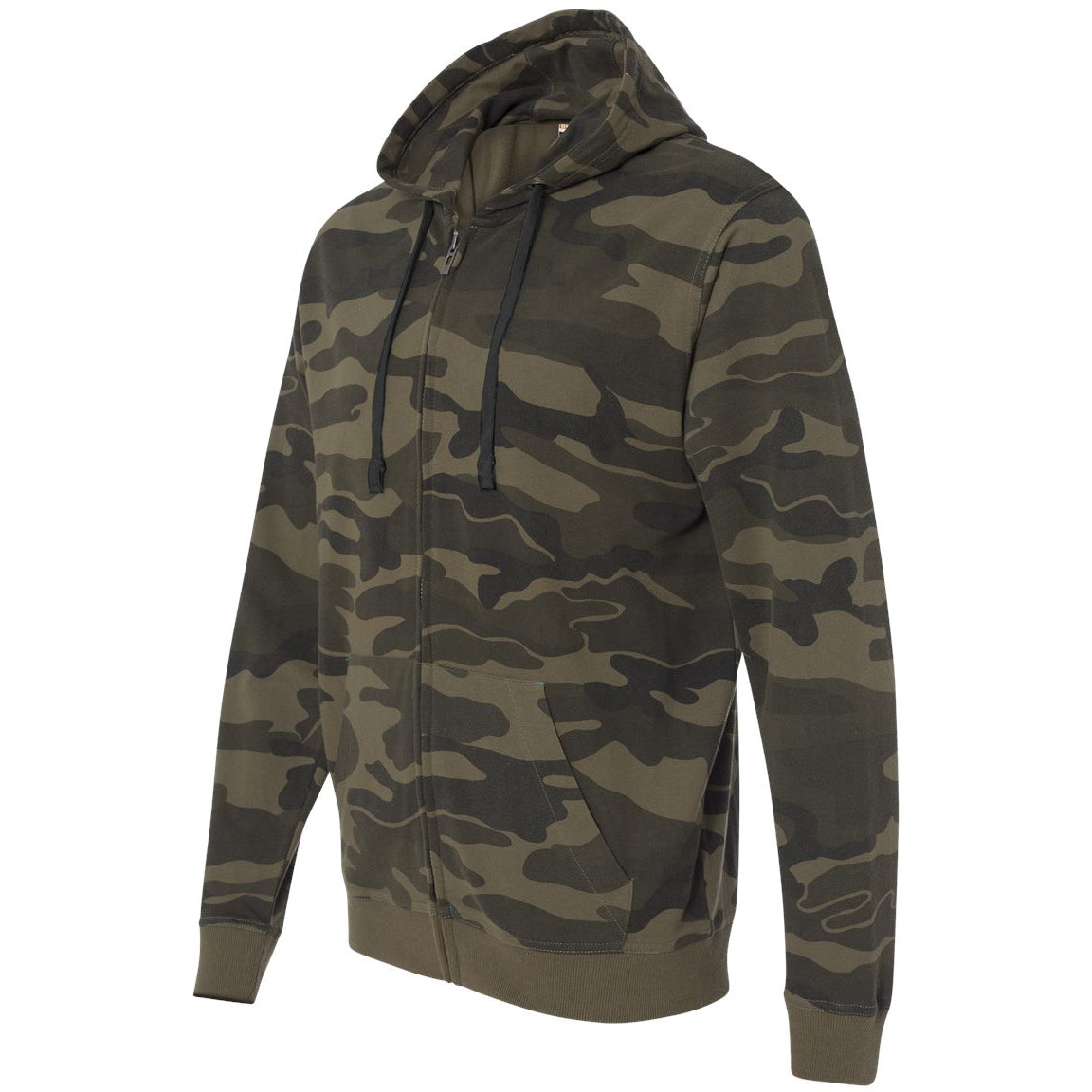 Black Camo Sweatshirt - Burnside - Full-Zip Style